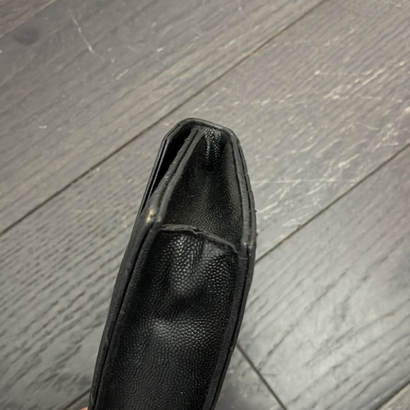 Saint Laurent matelassé envelope leather black wallet on chain bag women - Picture 12 of 13